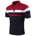 GolfThing Fairway Stride Golf Polo Shirt Navy Red