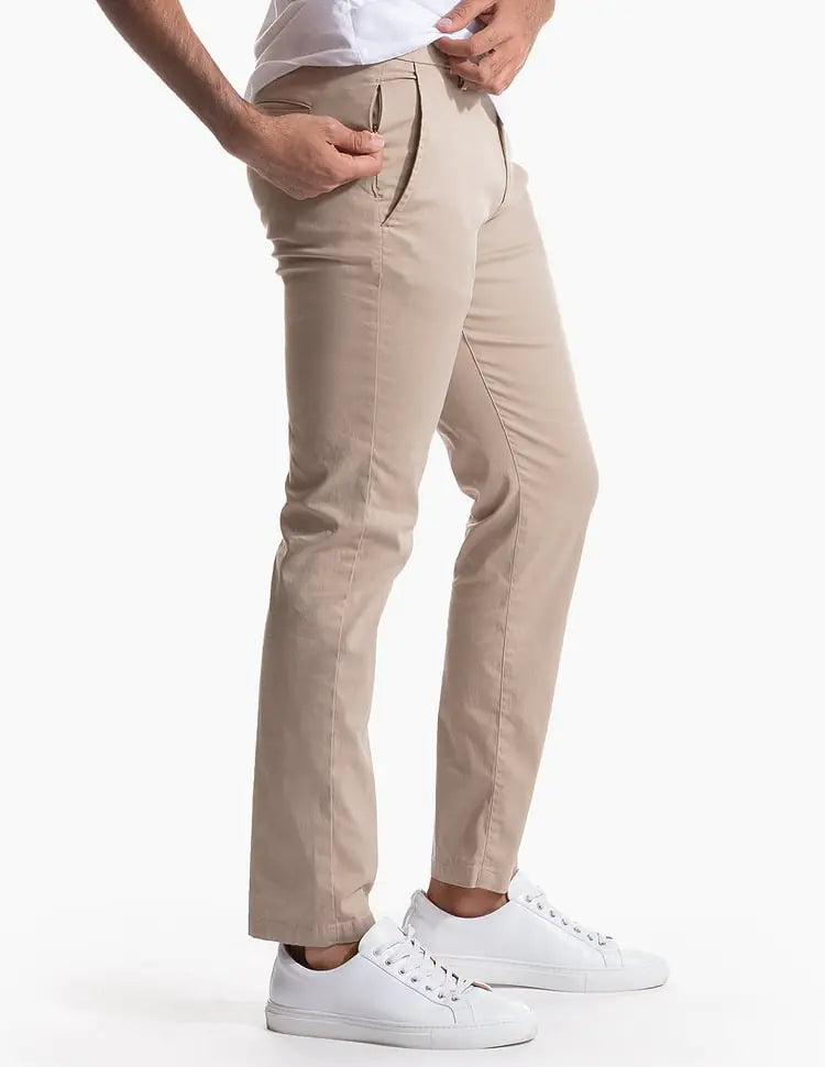 GolfThing Soft-Cotton Stretch Chinos – Slim Fit, All Day Wear
