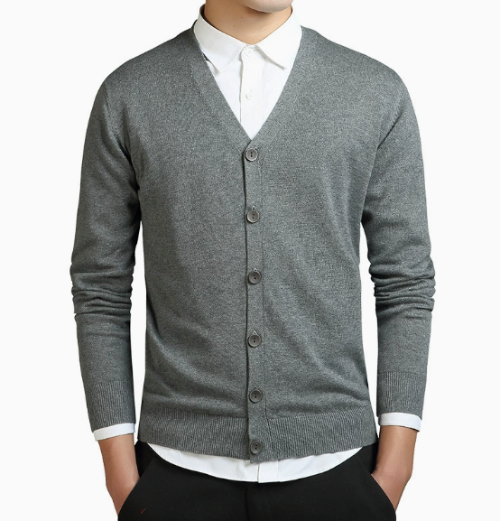 GolfThing Classic V Neck Cardigan in versatile knit perfect for golf and casual wear