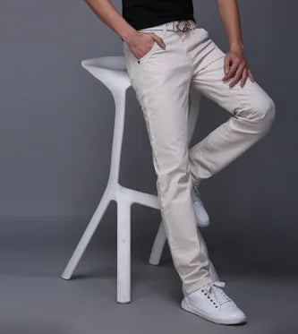 GolfThing Men's Slim Fit Stretch Chinos - Modern Active Fit