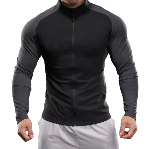 GolfThing Stretch Fit lightweight stretch golf jacket with full zip and fitted design