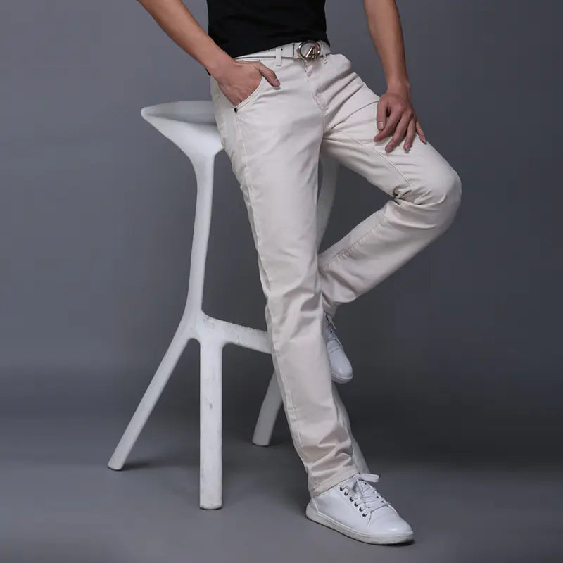 GolfThing Men's Slim Fit Stretch Chinos - Modern Active Fit