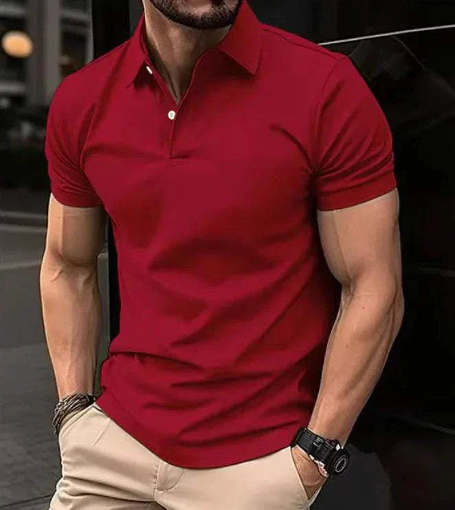 GolfThing Mens Polo Shirt - Slim Fit Fruit Green