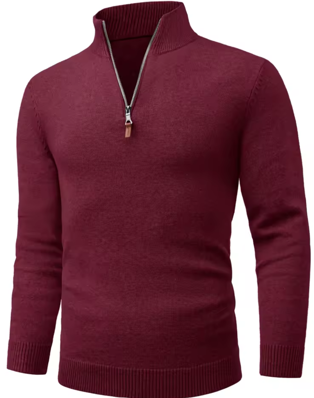 GolfThing men's cotton quarter zip golf jumper in navy blue