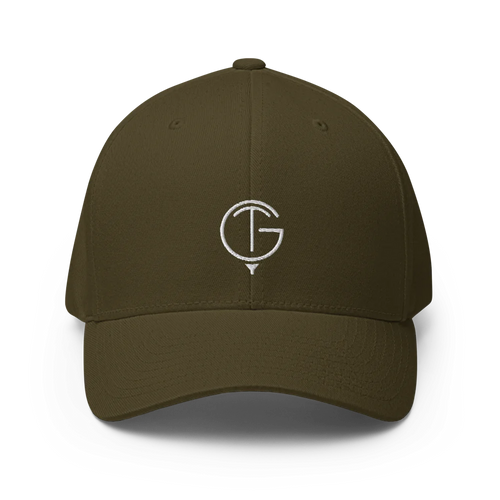 GolfThing Closed-Back Structured Golf Cap | Flexfit Olive