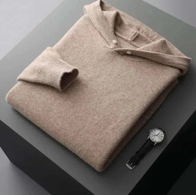 GolfThing Heritage Knitted Golf Hoodie - Pastel Blue