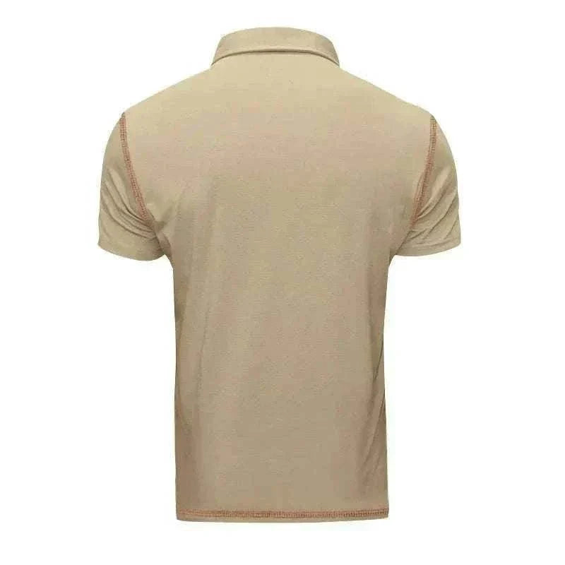 Men's GolfThing performance golf polo shirt with detailed sleeve and chest pocket