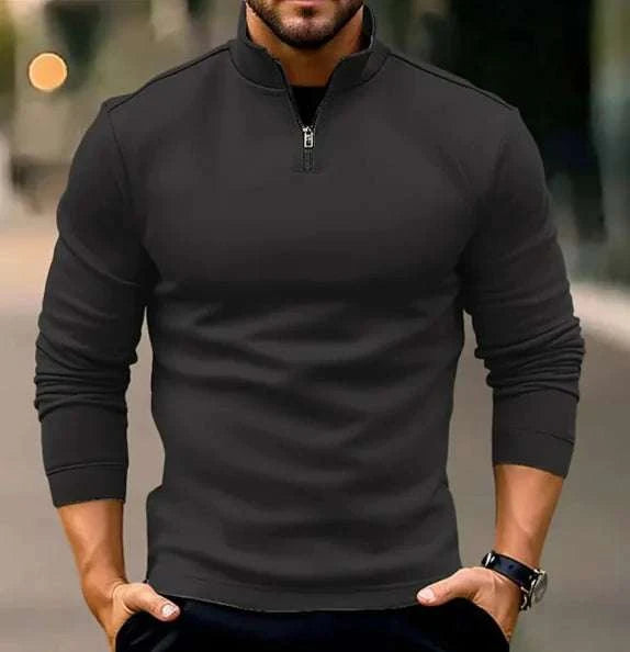GolfThing Golf Sweater Athletic Fit Long-sleeve Zipper Orange