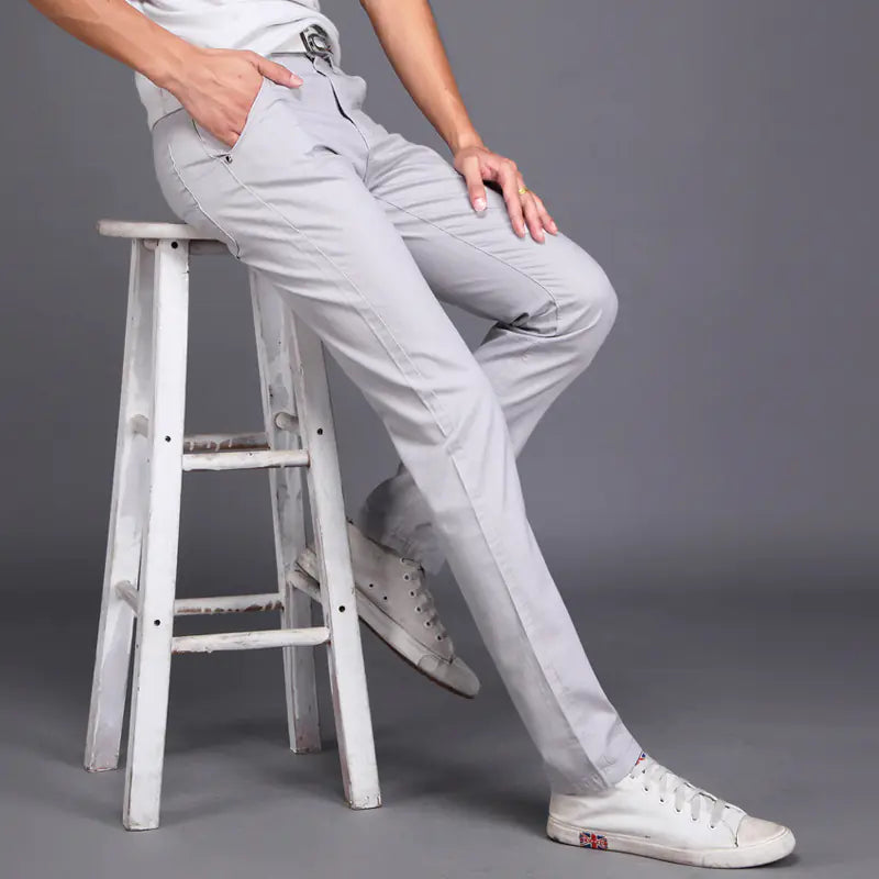 GolfThing Men's Slim Fit Stretch Chinos - Modern Active Fit