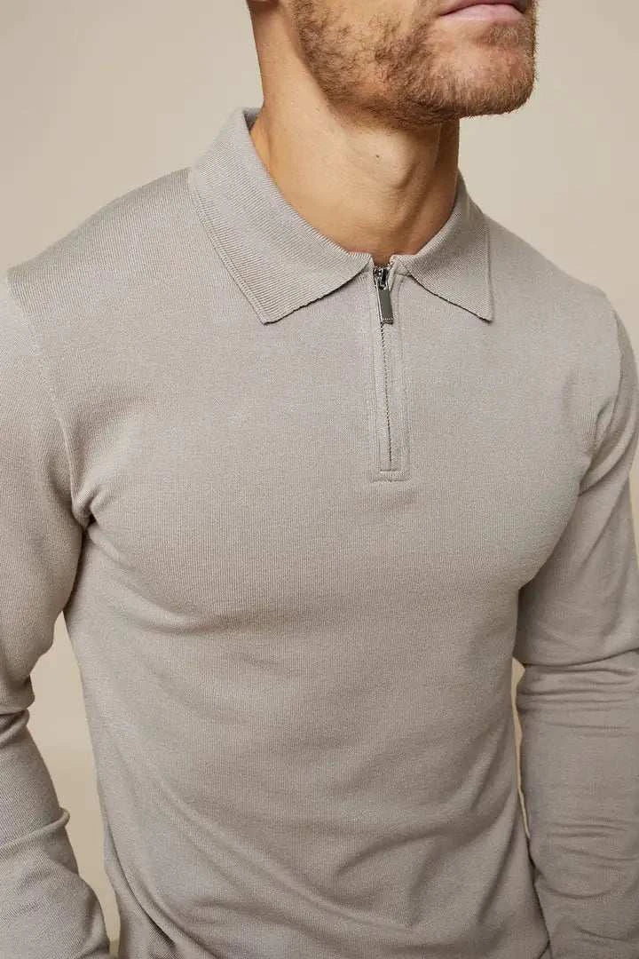 Men's GolfThing Knitted Long Sleeve Polo