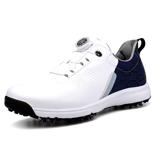 Men's GolfThing SoftSpike Golf Shoes White and Blue