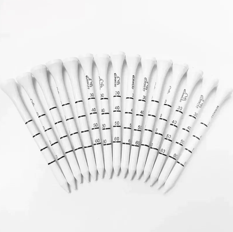 Essential Golf Gift Bundle - Towel + Cleaning Brush + Pack 50 Height Adjustable Tees