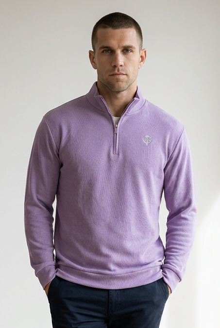 GolfThing Men's Quarter Zip Jumper - Costello Golf Jumper Blue