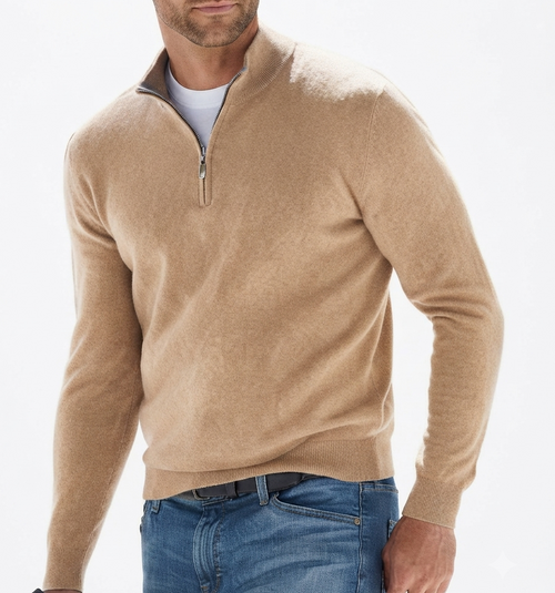 GolfThing Mens Golf Jumper quarter zip lightweight breathable golf sweater for men