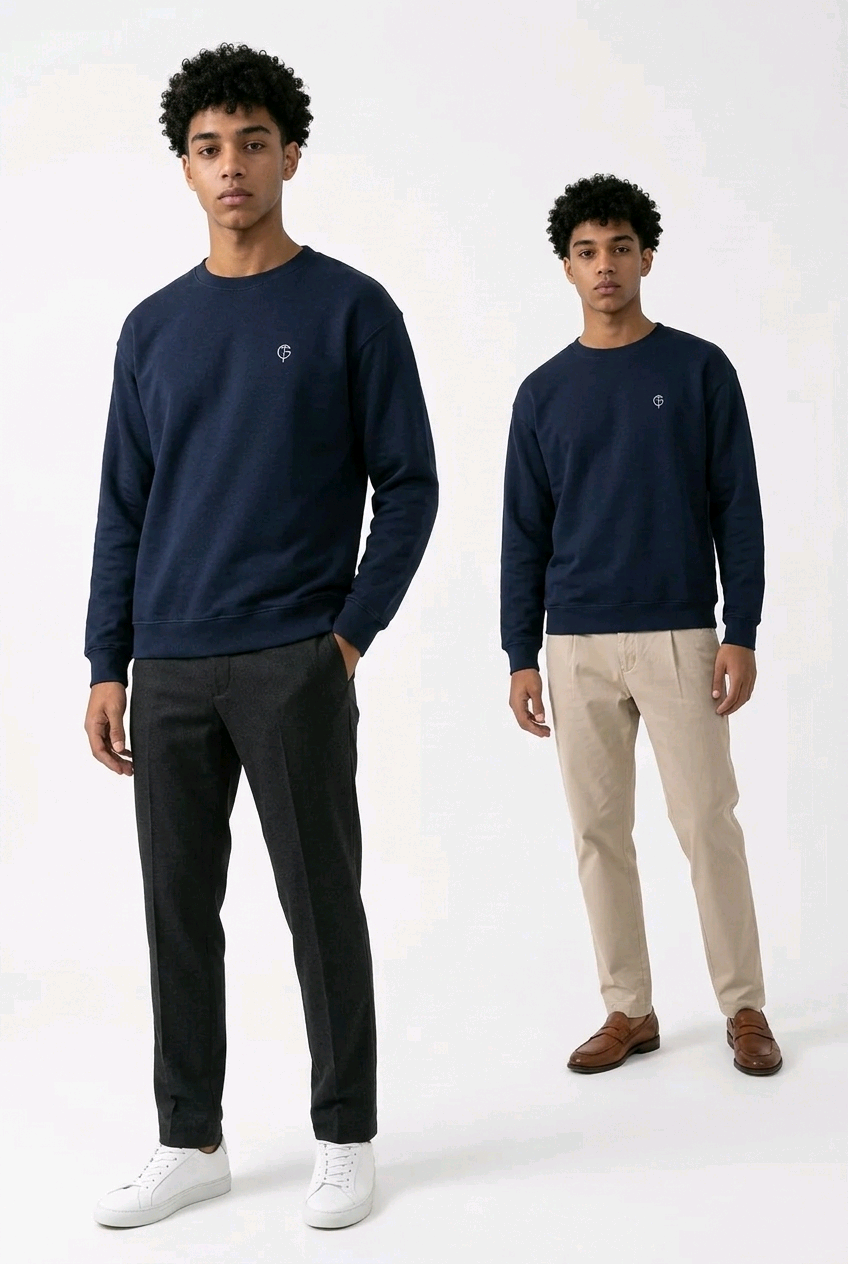 GolfThing PureForm Golf Sweater - Crew Neck Navy
