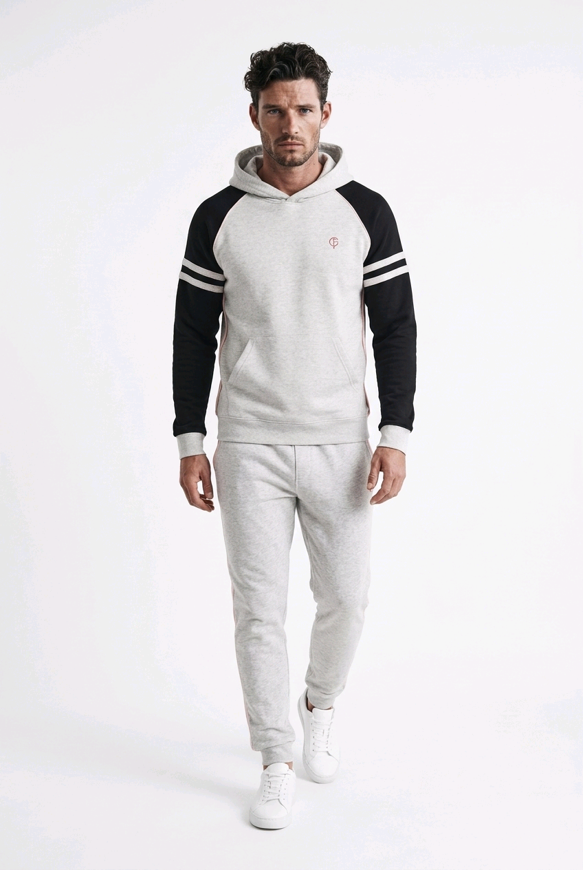 GolfThing LinksPro Golf Hoodie - Grey Black