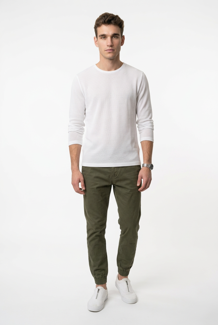 GolfThing Soft Cotton Cuffed Golf Trousers
