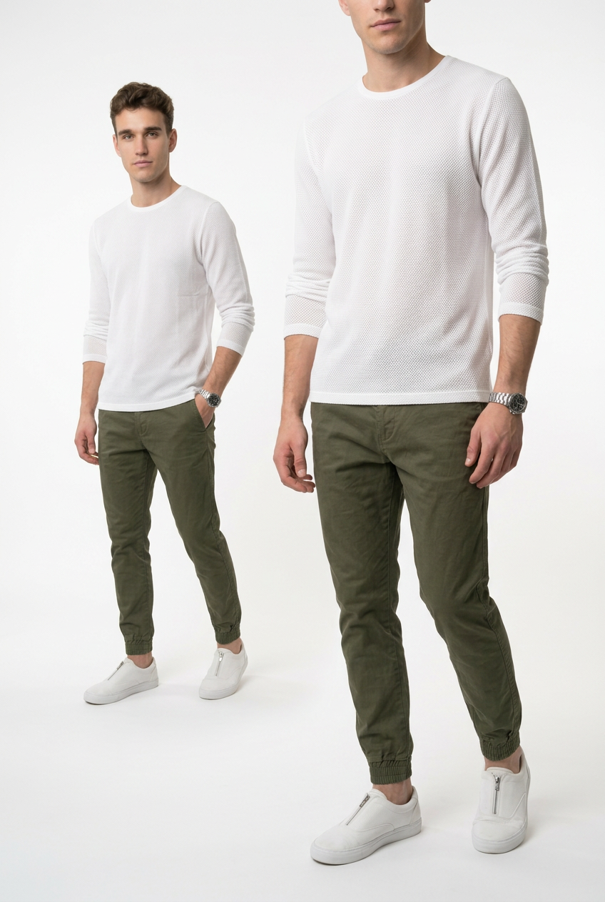 GolfThing Soft Cotton Cuffed Golf Trousers