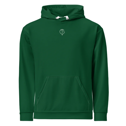 Men's PureForm Golf Hoodie - Dark Green White Detailing