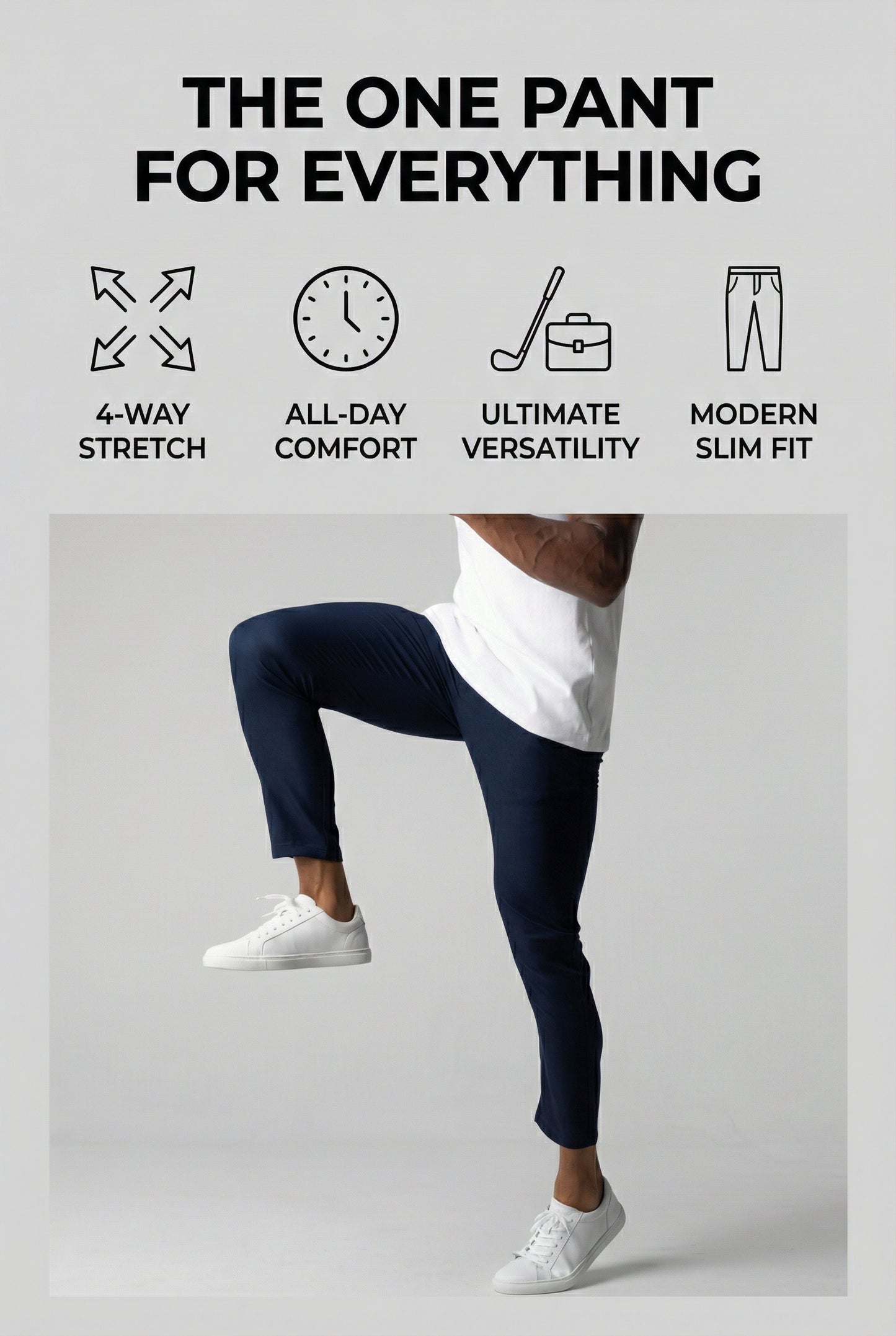 GolfThing 4-Way Ultra Stretch Chinos – Slim Fit, Hybrid