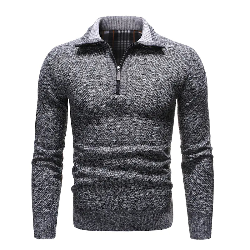 GolfThing Heather Knit Quarter-Zip Sweater