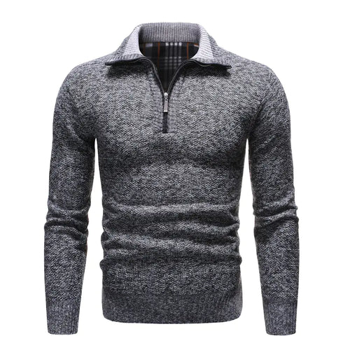 GolfThing Heather Knit Quarter-Zip Sweater