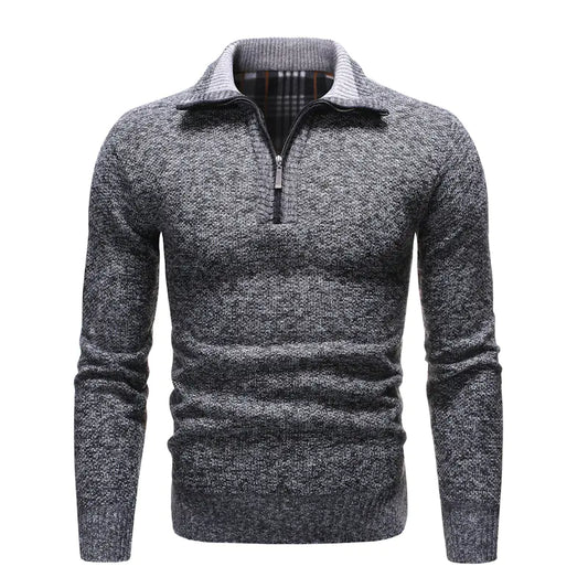 GolfThing Heather Knit Quarter-Zip Sweater