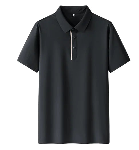 GolfThing Ice Silk Links Polo Shirt - Black