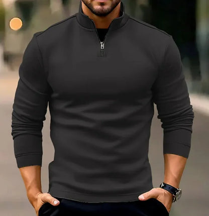 GolfThing Golf Sweater Athletic Fit Long-sleeve Zipper Navy