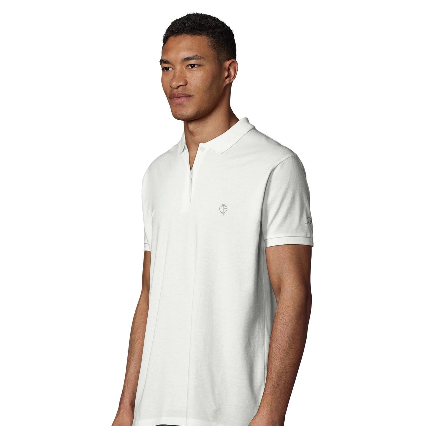 GolfThing Golf Polo Shirt With Organically Grown Cotton White - Superior Style & Comfort