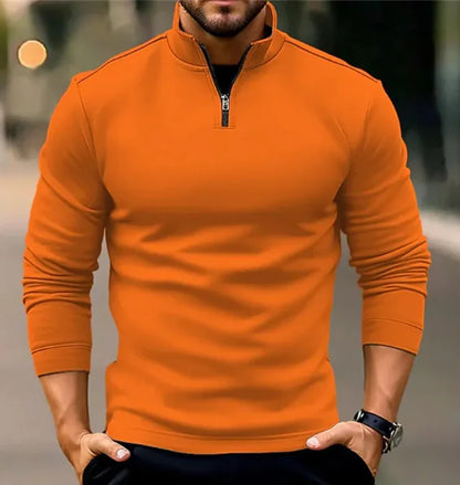 GolfThing Golf Sweater Athletic Fit Long-sleeve Zipper Navy