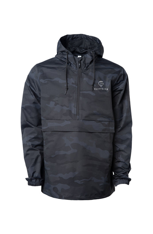 GolfThing Golf Windbreaker - Black Camo