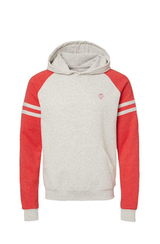 GolfThing LinksPro Golf Hoodie - Grey Red