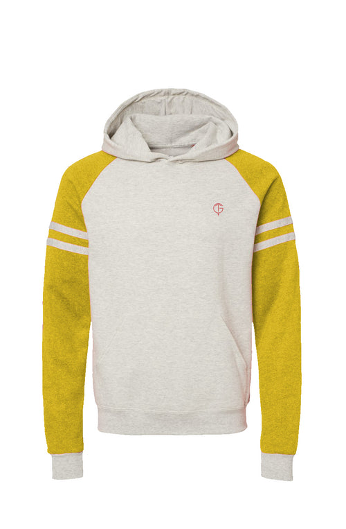 GolfThing LinksPro Golf Hoodie - Grey Mustard