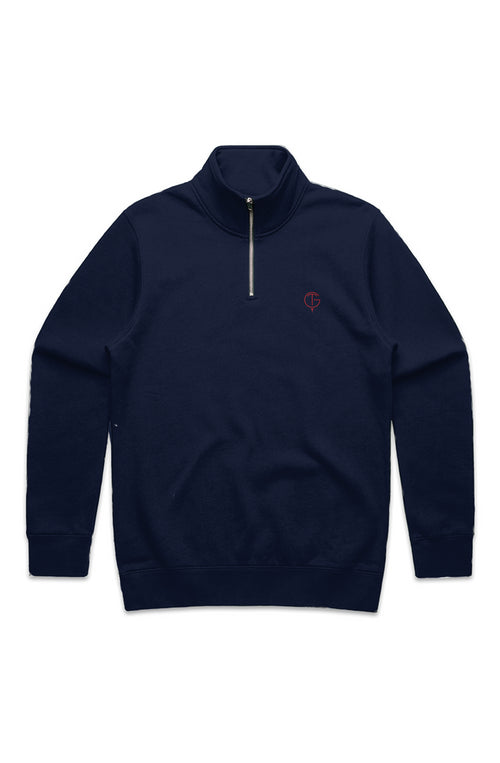 MENS STENCIL HALF ZIP