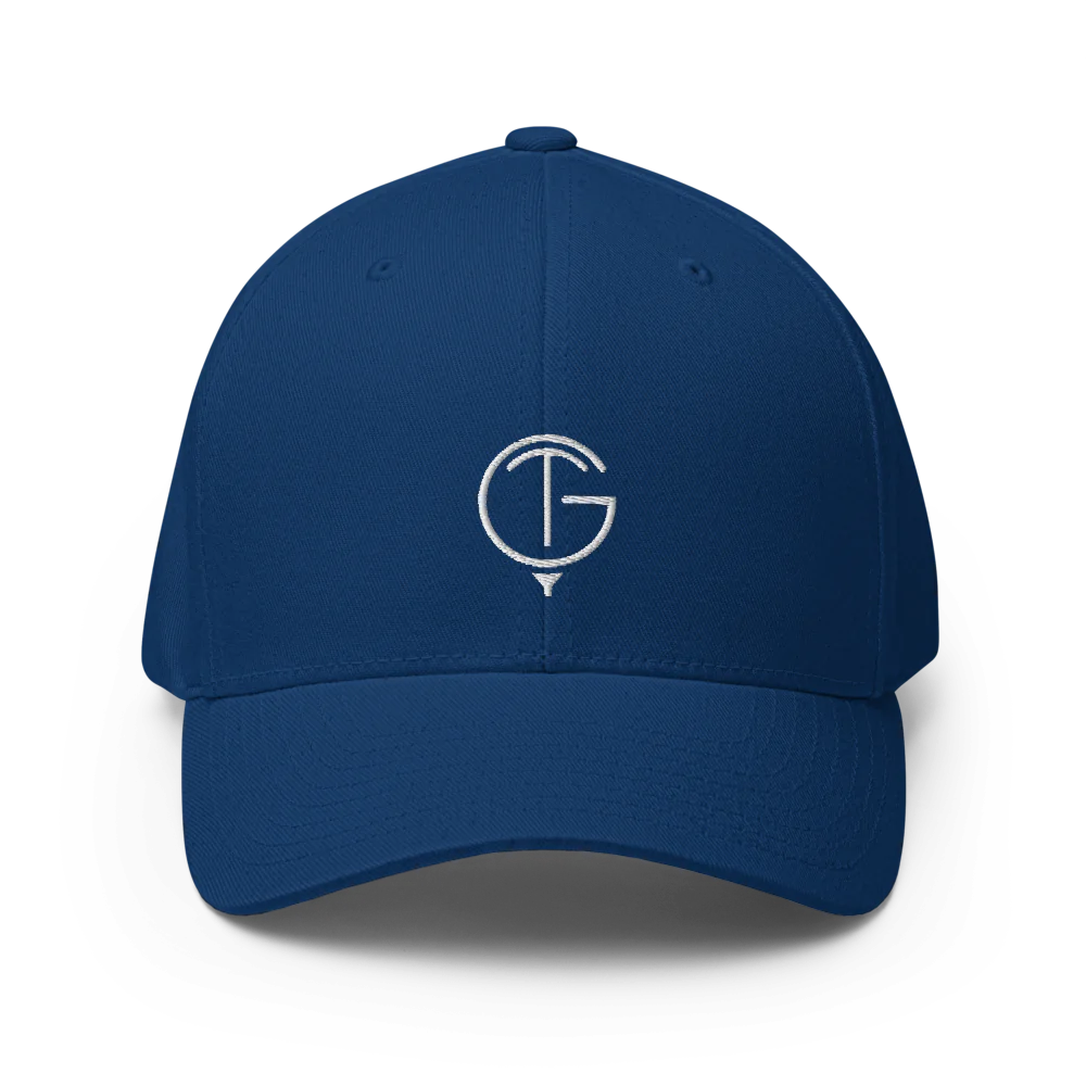 GolfThing Closed-Back Structured Golf Cap | Flexfit Blue