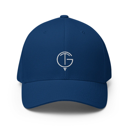 GolfThing Closed-Back Structured Golf Cap | Flexfit Blue