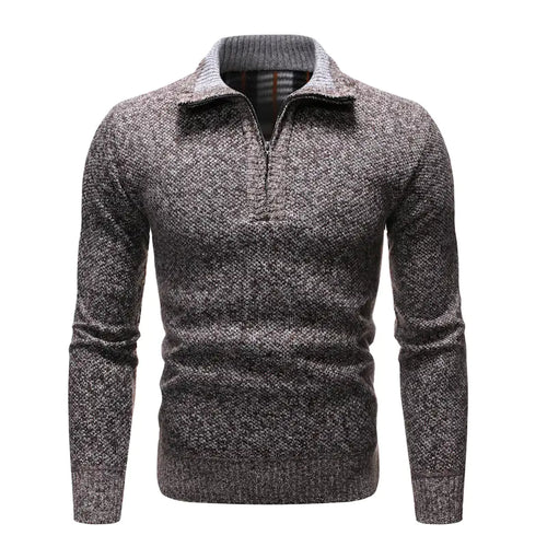 GolfThing Heather Knit Quarter-Zip Sweater
