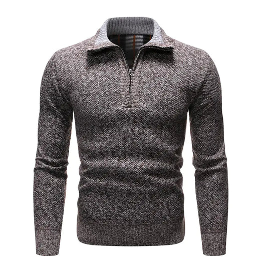 GolfThing Heather Knit Quarter-Zip Sweater