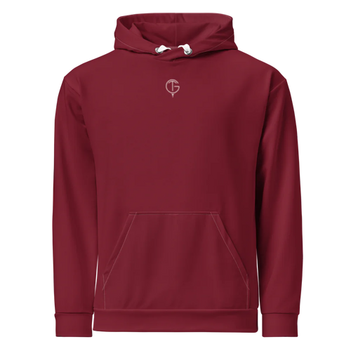 Men's PureForm Golf Hoodie - Maroon White Detailing