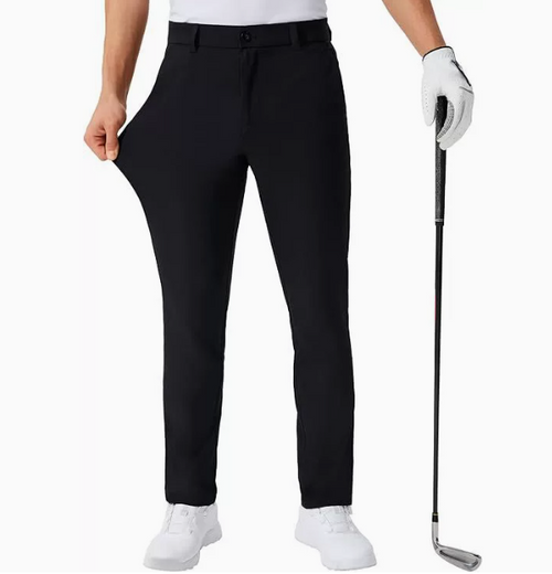 GolfThing Men's Fitted Golf Trousers - 4-Way Stretch & Lightweight