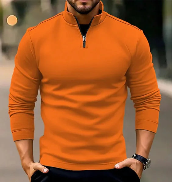 GolfThing Golf Sweater Athletic Fit Long-sleeve Zipper Navy