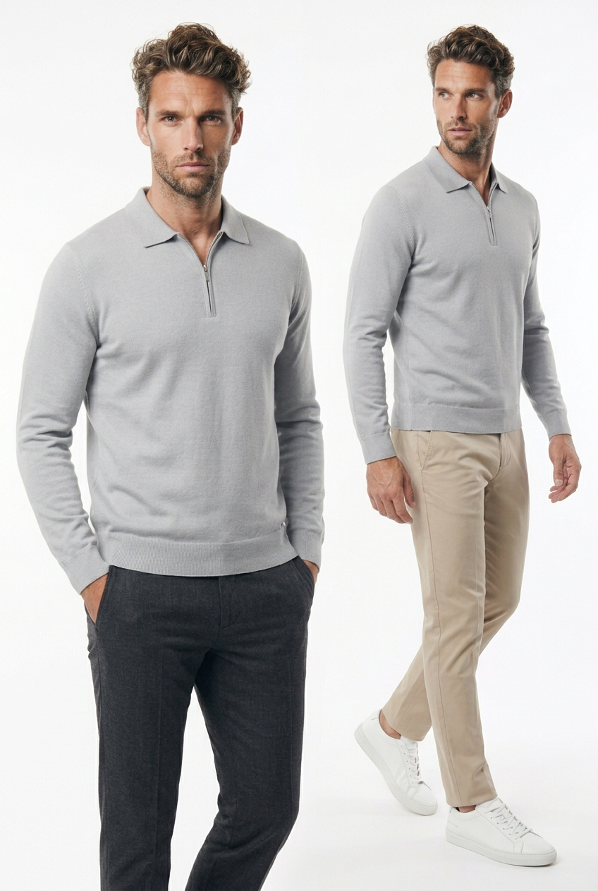 GolfThing Men's Quarter Zip Golf Jumper - Moisture Wicking