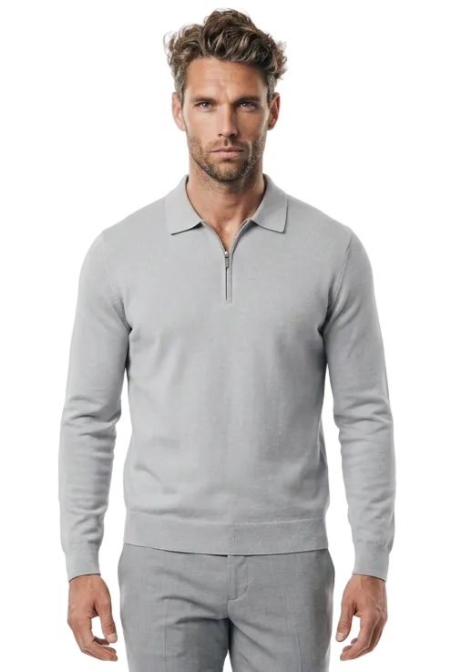 GolfThing Men's Quarter Zip Golf Jumper - Moisture Wicking