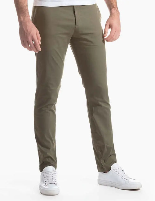 GolfThing Men's All-Day Cotton Stretch Chinos – Slim & Flexible Fit