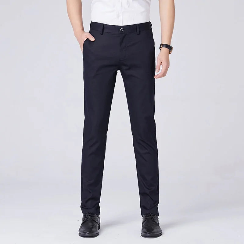 GolfThing Elasticated Golf Trousers Slim Fit Black