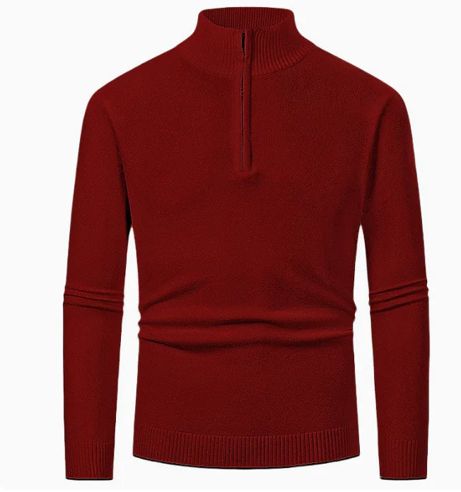 GolfThing Heritage Knit Polo Golf Sweater Brown