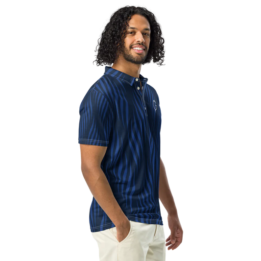 Men's GolfThing Golf Polo Shirt - Patterned All-Over Print Slim Fit