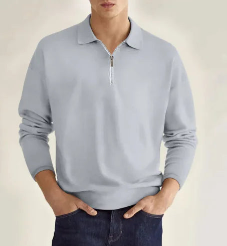 GolfThing Men's Elite Fit Quarter Zip Jumper - Moisture Wicking Apricot