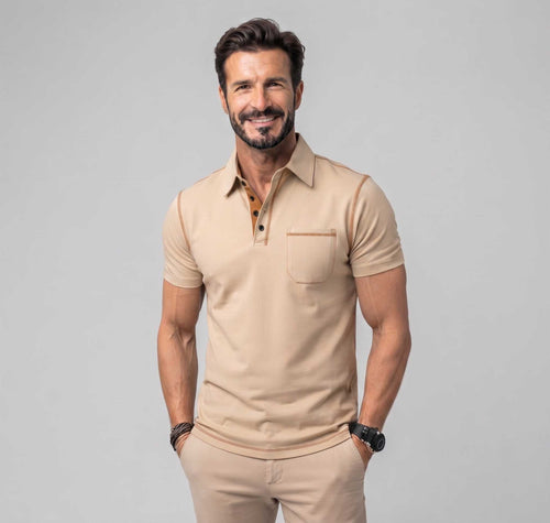 GolfThing Golf Polo Shirt with Detailed Sleeve